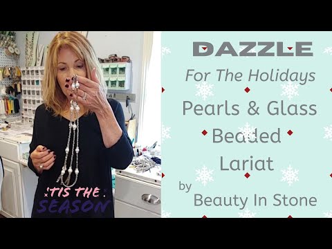 Dazzle - Handmade Glass Beaded Lariat Necklace