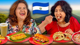 Mexican Moms try Salvadoran food for the first time!