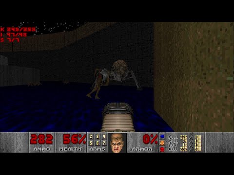 Doom - Monster Paralysis - Revenant punching out a Spider Mastermind