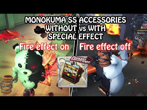 Comparison between Monokuma's Accessories With / Without Effect - Identity V