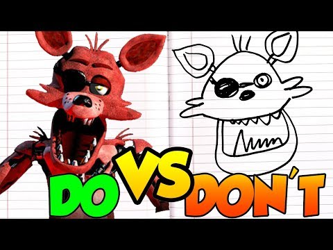 DOs & DON'Ts - Drawing Five Nights At Freddy's Foxy In 1 ...