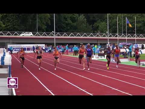 Dreux 2017 : Finale 100 m Juniors Filles (Estelle Raffai en 11''56)