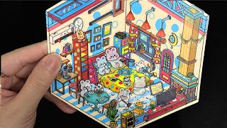 [papertoys] Decorate sticker 3D My living room so chill ~ ASMR ~ Relax #sticker #3d #decoration #toy