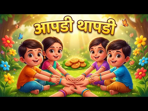 Apadi Thapadi Gulachi Papadi | आपडी थापडी गुळाची पापडी | Marathi Balgeet | Kids Rhyme