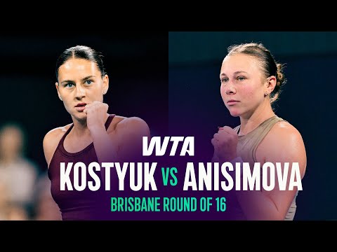 Marta Kostyuk soars into Brisbane quarterfinals with HUGE win over Anisimova | WTA Match Highlights