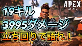 【APEX】初心者必見!!立ち回りの重要性!!19キル3995ダメージ