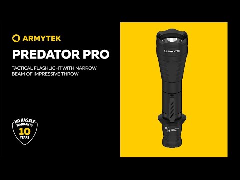 Armytek Predator Pro — long-throw tactical flashlight with magnetic charger