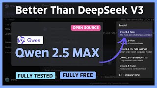 NEW China AI Qwen 2.5 Max Beats DeepSeek v3!?🤖 Open Source FREE LLM AI By Alibaba