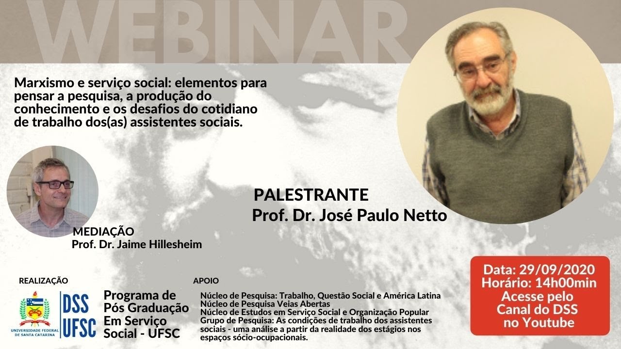 WEBINAR Marxismo e serviço social