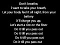 Chris Brown FT Eva Simmons - Pass out  (Lyrics on screen) karaoke Graffiti