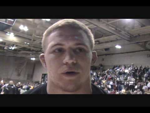 Jake Varner after win at 96 kg in USA v Russia dual in Troy, N.Y.