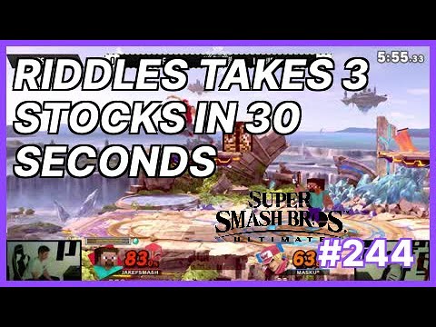 Riddles takes 3 stocks in 30 seconds | Smash Ultimate Highlights