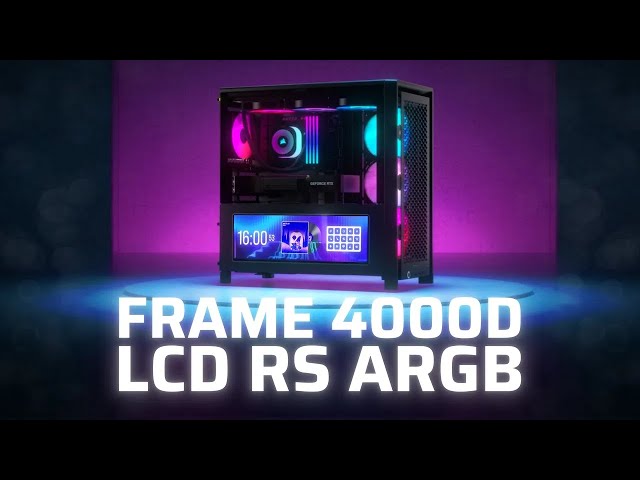 Corsair FRAME 4000D LCD RS ARGB Torre E-ATX com LCD Tátil 14,5" e 4 Ventoinhas ARGB Branca video