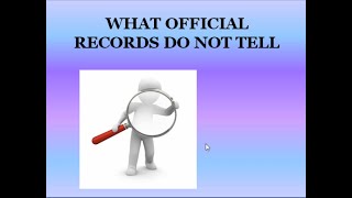 Class 8 | history|ch=1|how when where|what official records do not tell