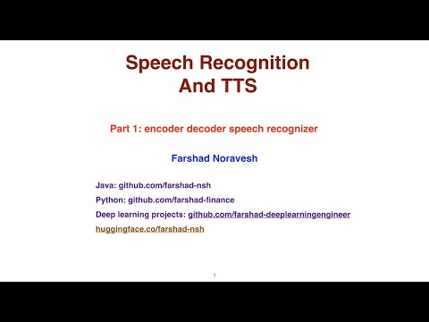 Part 1 Encoder Decoder Speech Recognizer