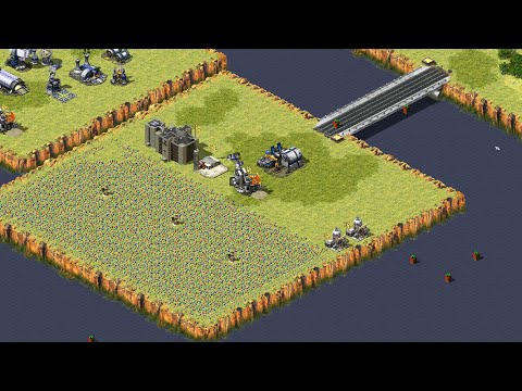 Red Alert 2 | Yuri's Revenge | 7 vs 1 - Rush impossible map- Great britain