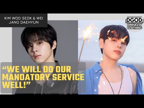 Kim Woo Seok & WEi Jang Daehyun announcing their MILITARY enlistment