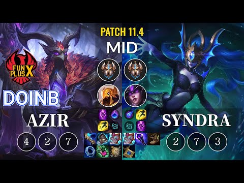 FPX Doinb Azir vs Syndra Mid - KR Patch 11.4