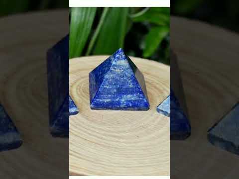Natural nautral lapis lazuli stone pyramid golden lapis ston...