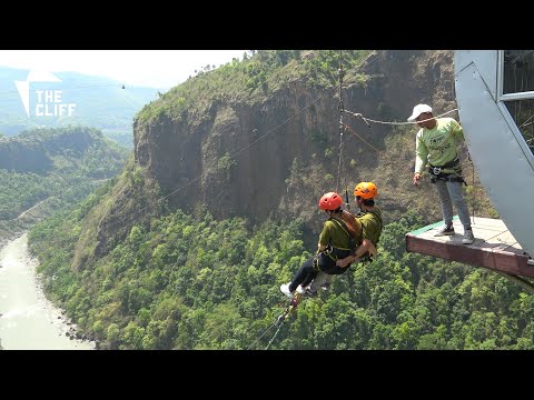 The World's Highest Tandem Bungee Swing(228m)-2022 ||The Cliff Nepal || Kushma Parbart ||