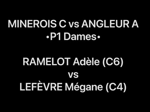 Tennis de Table ·P1 Dames· MINEROIS C vs ANGLEUR A - RAMELOT Adèle (C6) vs LEFÈVRE Mégane (C4)