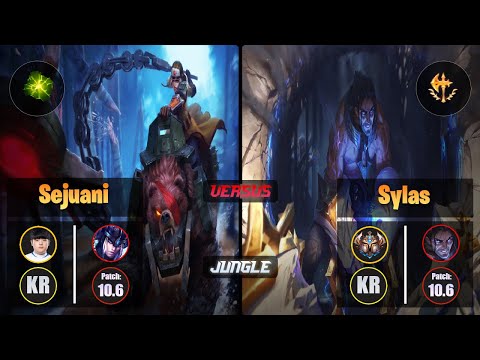 Canyon SEJUANI (Jungle) [Aftershock] VS SYLAS - Challenger KR Patch 10.6