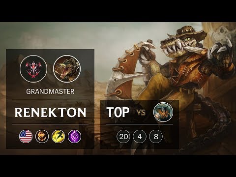 Renekton Top vs Olaf - NA Grandmaster Patch 9.5
