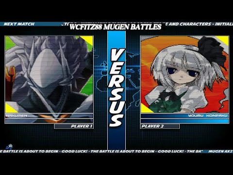 WCFITZ88 MUGEN Battles | Hakumen vs Youmu Konpaku