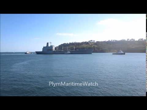USN Kanawha Entering Devonport Dockyard