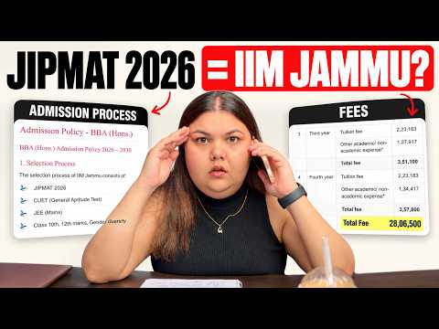 JIPMAT 2026 Students! IIM Jammu BBA (Hons.) 2026-30 Is OPEN 🔥 Eligibility, Fees & Admission