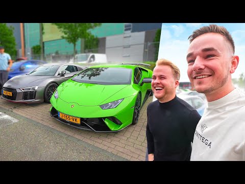 AUDI R8 vs LAMBORGHINI HURACÁN PERFORMANTE OP DE AUTOBAHN!