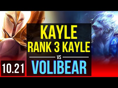 KAYLE vs VOLIBEAR (TOP) | Rank 3 Kayle, 11/4/12, Godlike | EUW Challenger | v10.21