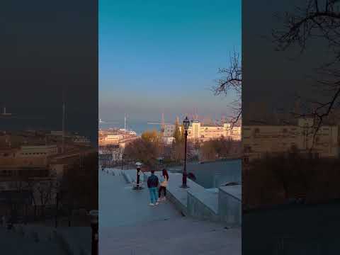 Potemkin Stairs - Odessa, Ukraine | December 2021 #shorts #ukraine #trending
