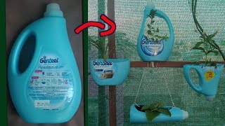 DIY Planter / Hanging Planter /Gentle Bottle Reuse Idea / Liquid Detergent Bottle Reuse Idea
