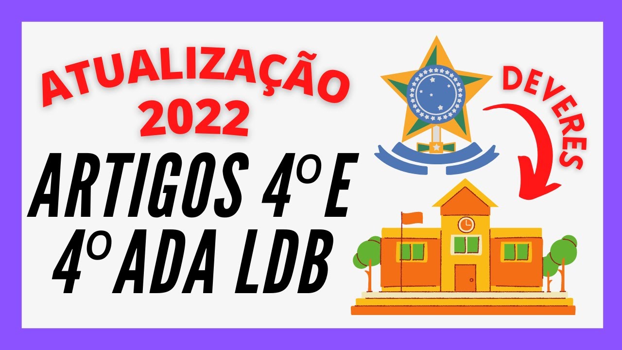🔥 ATUALIZAÇÃO 2022 | QUAIS SÃO AS GARANTIAS DA EDUCAÇÃO PÚBLICA? - LDB Art. 4° e 4°A
