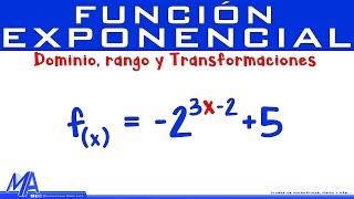 Función exponencial | Dominio, Rango y Transformaciones