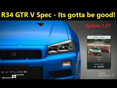 GT7 Nissan GTR R34 V Spec Nur 02 Grind Sardegna Road A 800pp Gold How to Tutorial Update 1.37