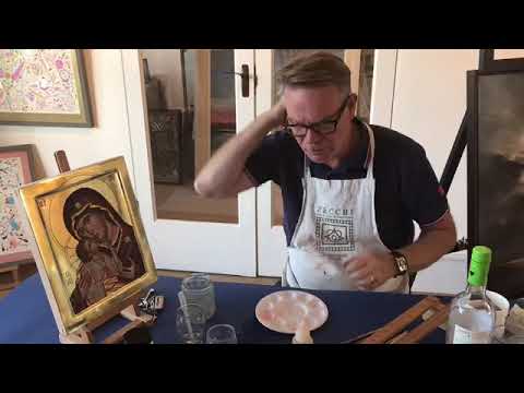 Icon painter Peter Murphy’s tutorial on Egg Tempera and Icon Painting, Lovelys Gallery.