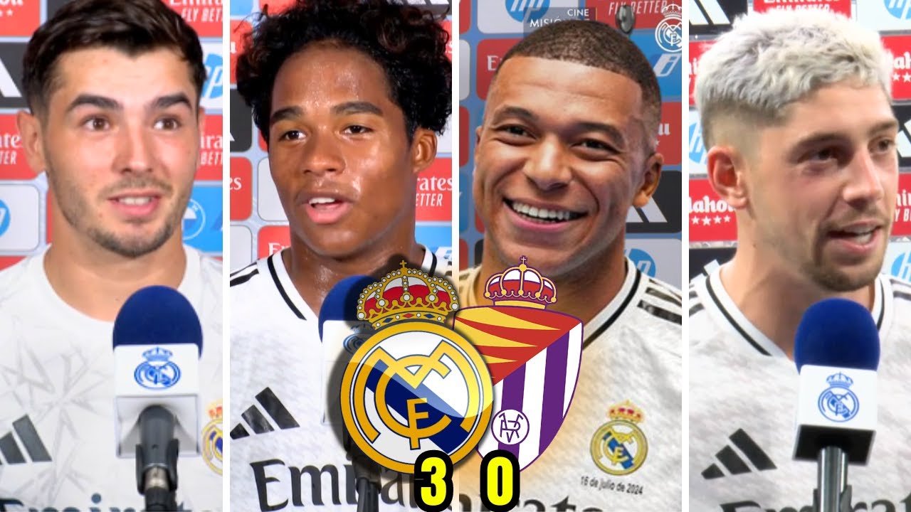 🔴🎙️MIRA las REACCIONES de ENDRICK, MBAPPÉ, VALVERDE, BRAHIM - REAL MADRID 3 - 0 VALLADOLID