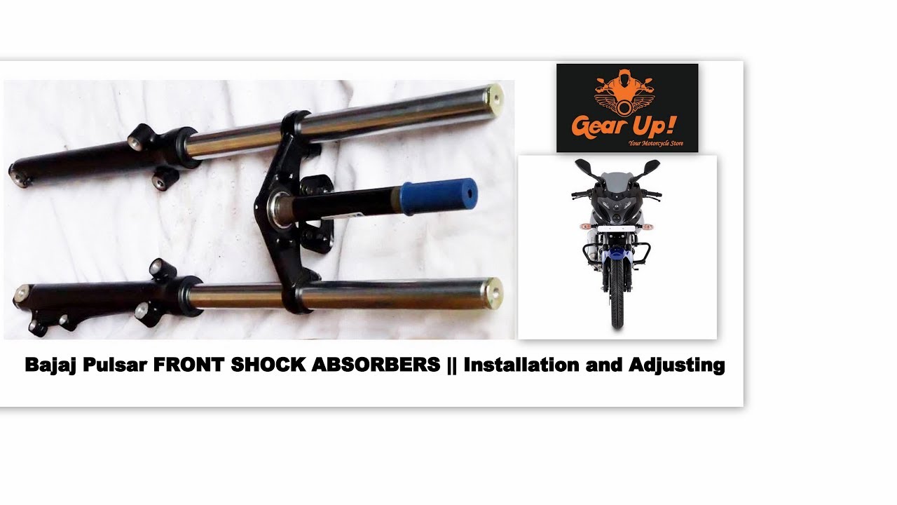 Bajaj Pulsar FRONT SHOCK ABSORBERS || Installation and Adjusting Bajaj 220 || Gear up