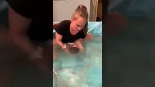 girl is giving birth in water || water baby birth || #babybirth #viralvideo #shorts #delivery