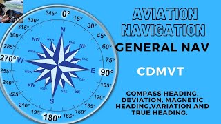 CPL/ ATPL General navigation | CDMVT | Convert compass to magnetic and true| Variation, deviation 🤓