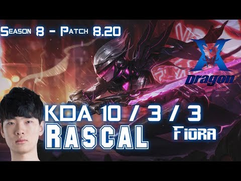 KZ Rascal FIORA vs IRELIA Top - Patch 8.20 KR Ranked