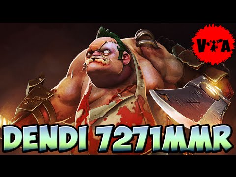 Dota 2 - Dendi 7271 MMR Plays Pudge vol #3 - Ranked Match
