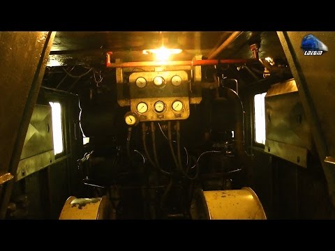 Sala Motor Locomotiva 060-DA/ST43 Loco Engine Room - Motor Sulzer 12LDA28 Engine in Action