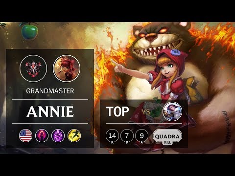 Annie Top vs Fiora - NA Grandmaster Patch 9.21
