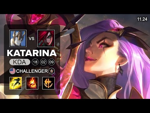 KatEvolved Katarina Mid vs Galio - NA Challenger - PreSeason 12 Patch 11.24