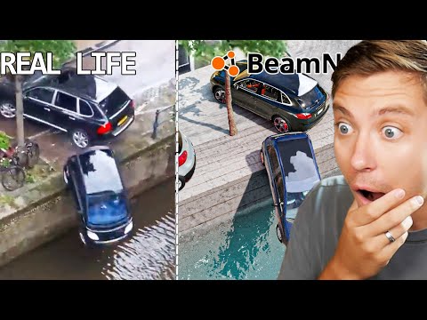 Reacting To Real Crashes vs beamNG Crashes