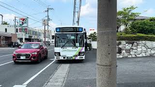 【1533】甲賀市コミニティバス車種2KG-KR290J5日野レインボー車番1533田村神社行き綾野バス停発車シーン