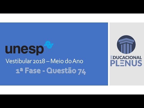 UNESP - 2018 - Meio do Ano [1ª Fase - Química] (Q 74)